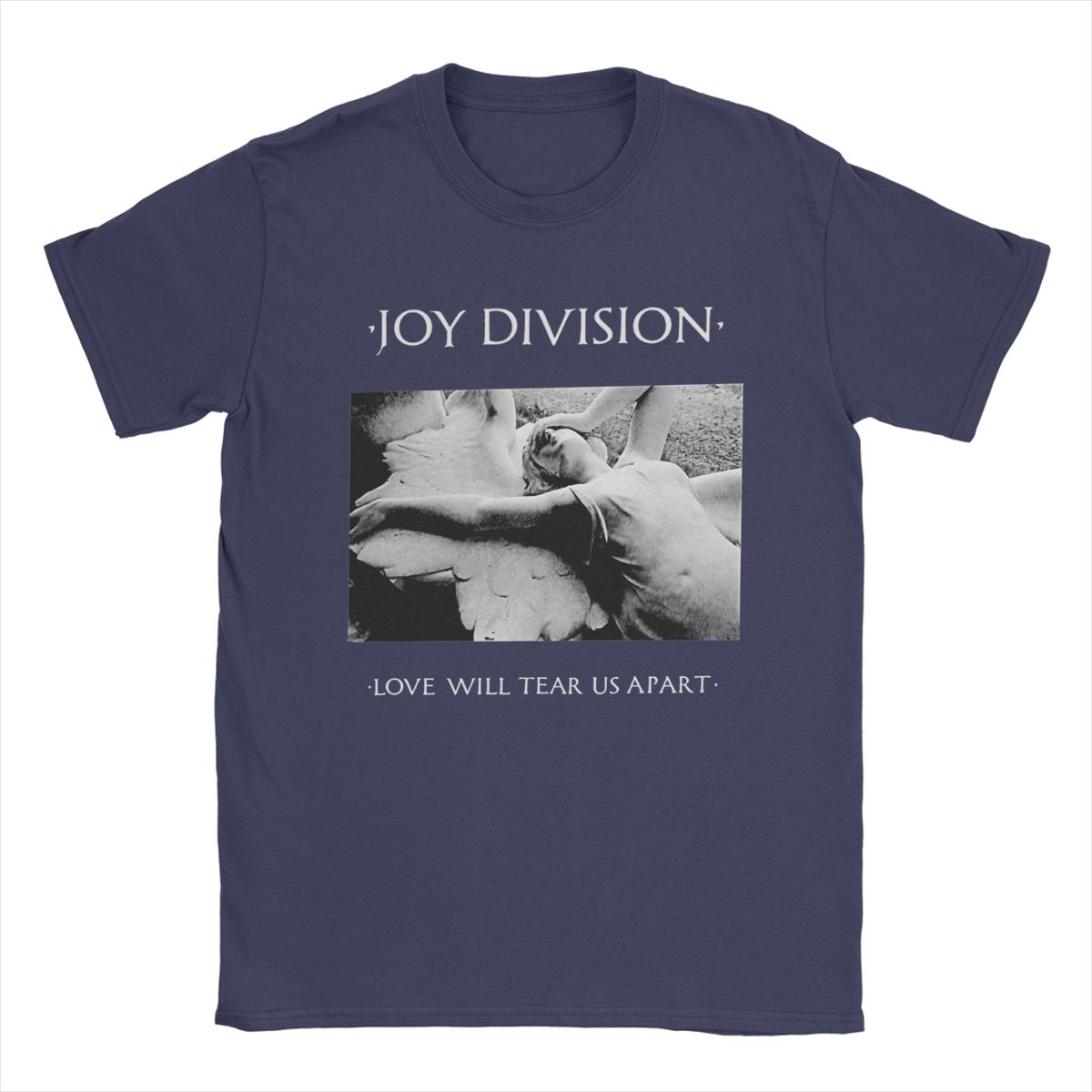 

Joy Division Нас Розділено Чоловічі Футболки Чиста Бавовна Вінтажні Футболки З Круглим Вирізом Футболки З Коротким Рукавом Одяг Великого Розміру XXXXXL темно-синього кольору