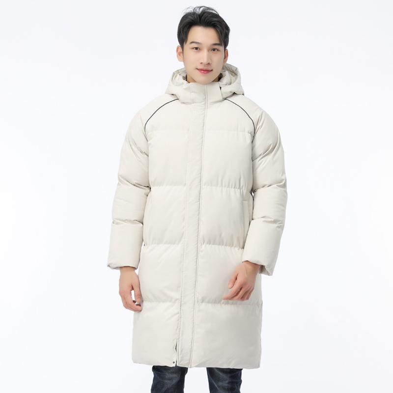 Medium-length Cotton Jacket for Men and Women In The Same Style Winter Thickened Warm Cotton Jacket for Couples Solid Color Cotton Jacket for Men
