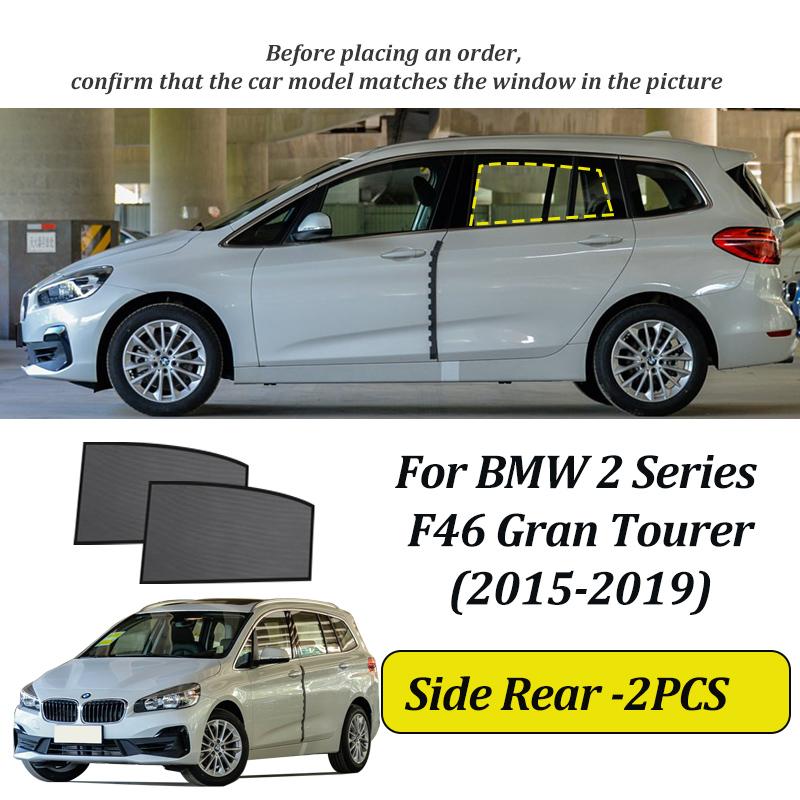 

LINNUNU For bmw 2 series Gran active tourer f45 F46 Magenetic Car Sunshade Windshield Curtain Side Window Protection accessories F46 Side Rear-2PCS