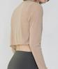 Debiweeo New Wave Holic Crop Long Sleeve Tee Devi-T0047-Beige