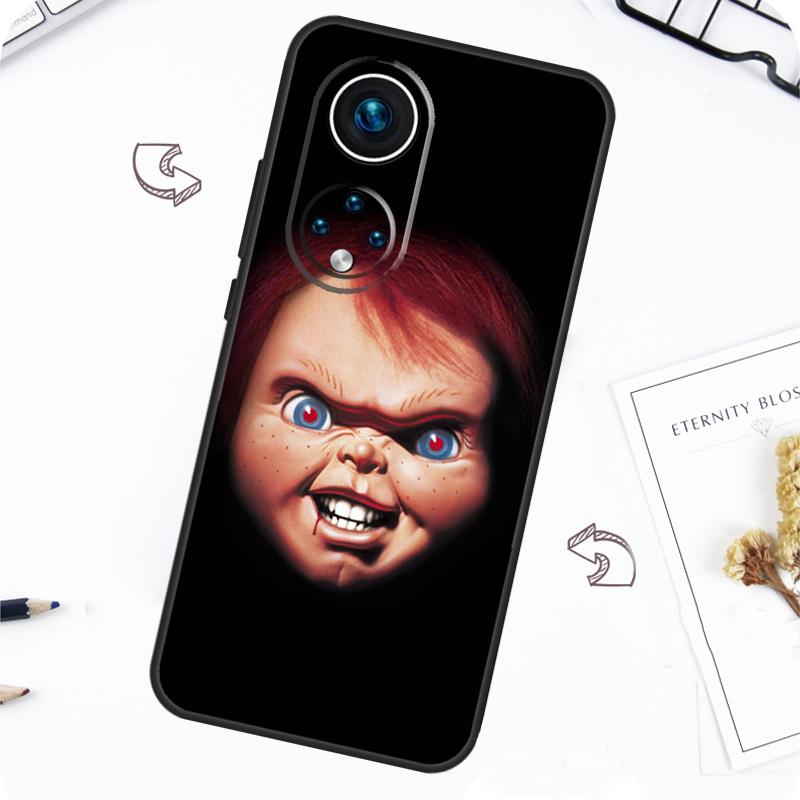 Scary Chucky Doll Horror Movie Case For Huawei P30 P50 Pro P40 P20 Lite P Smart 2019 Nova 5T Honor 70 50 80 X8 X9 Cover