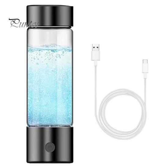 

Бутылка для водородной воды 1400PPB Генератор бутылки для водородной воды 460 мл Портативный электролизный аппарат для домашнего офиса, спортзала, путешествий, здоровья, подарка для мужа чёрный