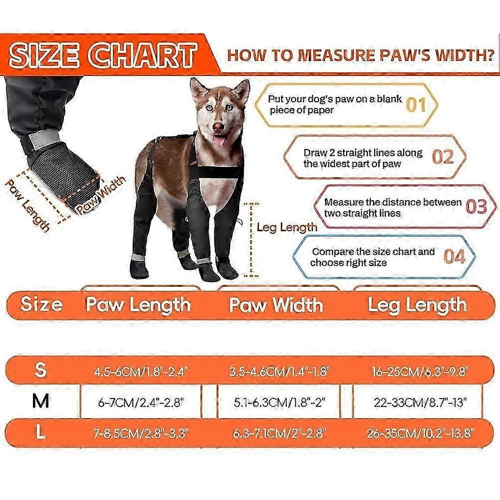 Dog Suspender Boots, Large Dog Rain Boots, Waterproof Doggy Winter Boot Snow Pants, PawProtectors Legging Shoes L New Arrival S06
