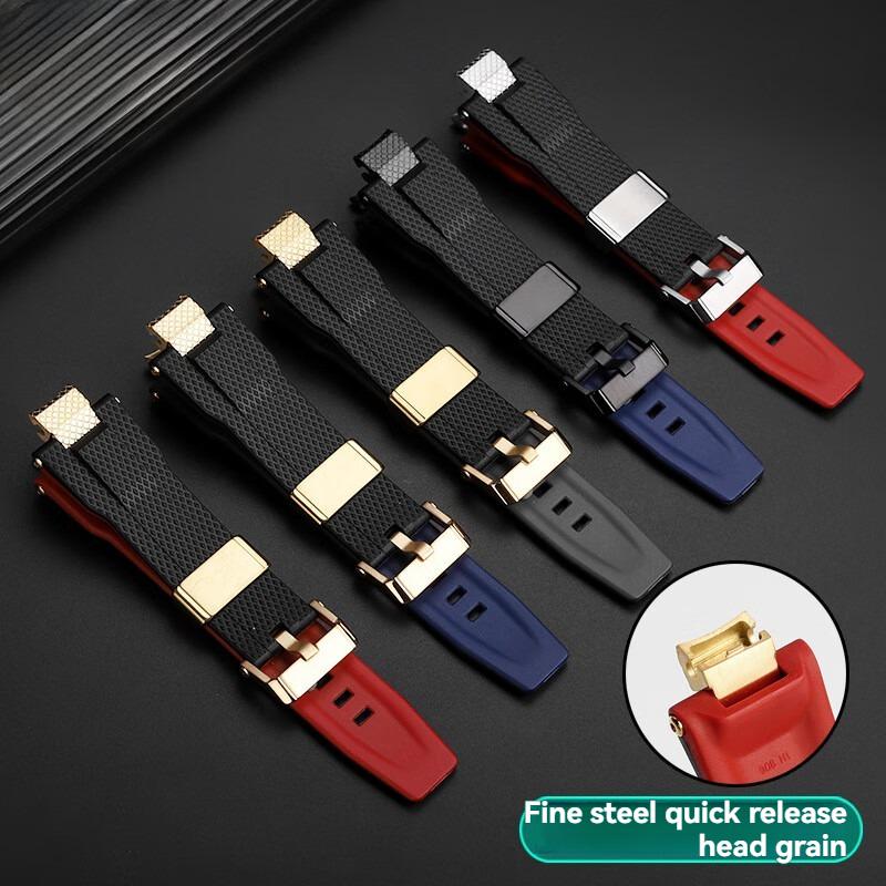 Quick Release Silicone Strap for Casio G-SHOCK MTG-B3000 | Resin Rubber Band with Stainless Steel Adapters|Replacement Bracelet