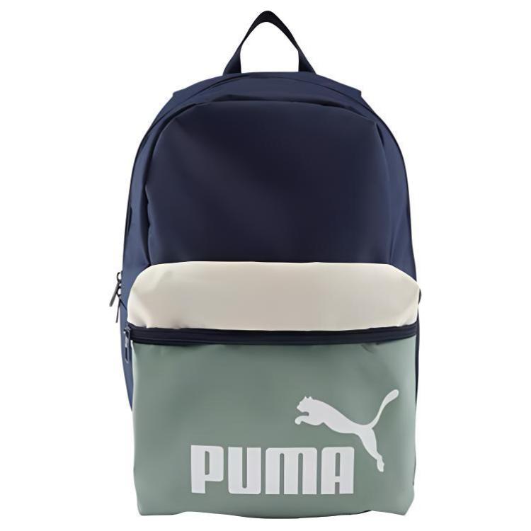 Puma Fashionable Versatile Portable Zipper Closure Fabric Backpack Medium Unisex backpack Blue Multicolor 091175-01 Blue & Multicolor