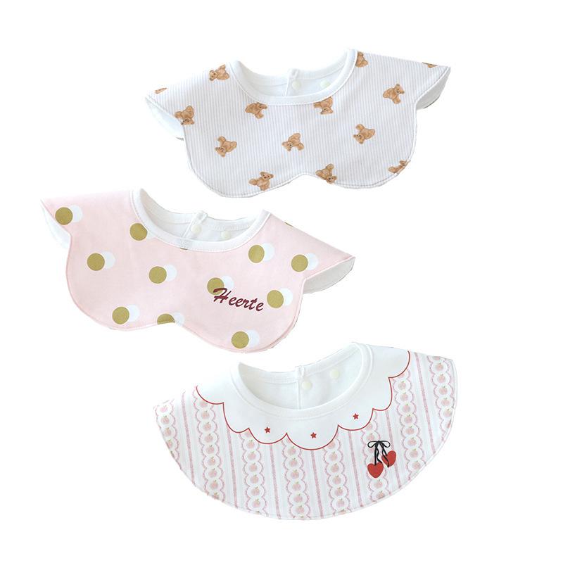 Newborn Cotton Waterproof Three-Piece Baby Bib Set