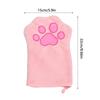 Paw Bathing Towel For Cats Puppy, Machine-Washable Reusable Pet Grooming Towel - Soft, Absorbent Quick-Dry Bath Mitt