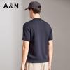Antonio Men's Cashmere Blend Short Sleeve Round Neck T-Shirt