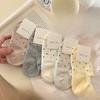 Women's Summer Thin Wavy Dot Breathable Shallow Mouth Can Not Fall Off The Heel Invisible Boat Socks