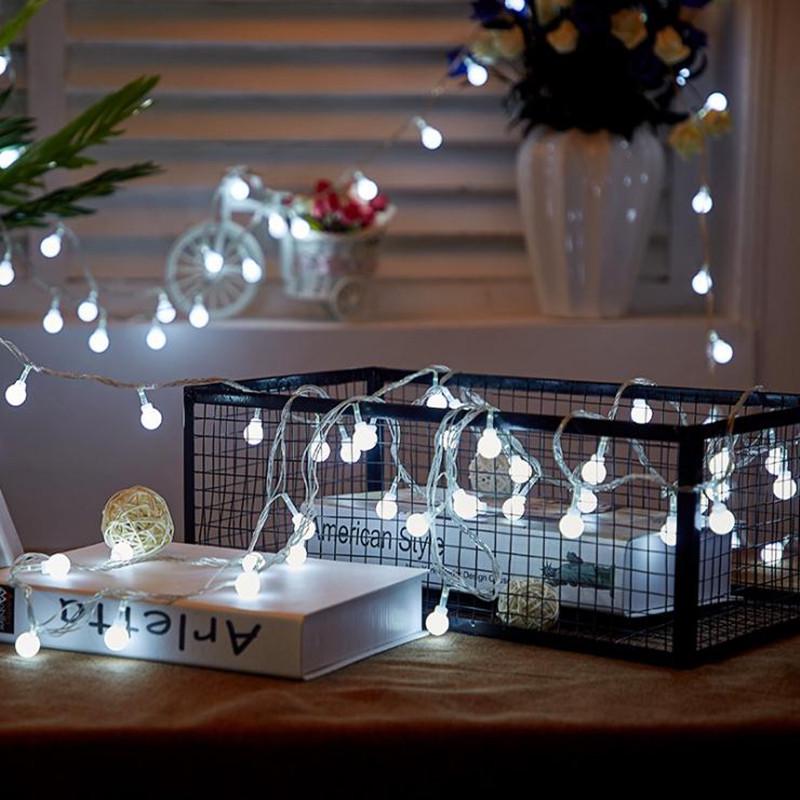 USB Battery Powered LED Fairy String Lights - Remote Control, Flashing Round Ball, Outdoor Decoration, Christmas Holiday.