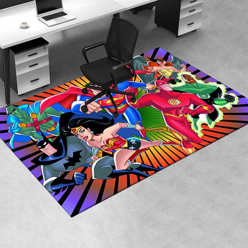 

Justice League: Superheroes Unite - The Ultimate Team-Up! Office Mat Home Decor Office Desk Chair Rugs Chair Carpet for office Chair Mat Gif 60cm by 90cm