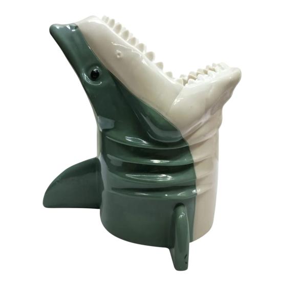 Shark Head Popcorn Bucket Realistic Movie Snack Bowl ABS Plastic Popcorn Serving Bowl Movie-themed Popcorn Bucket