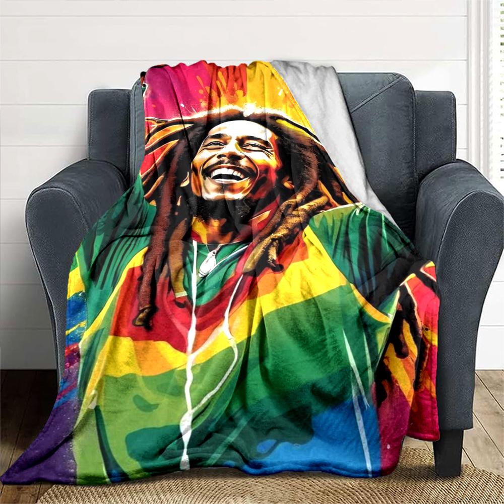 Bob Marley Blanket Soft Warm Cozy Great for Bed Couch Office Chair for All Seasons Modern Perfect Gift for Relatives and Friends