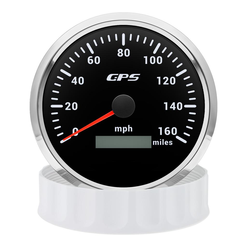 110mm GPS Speedometer 160MPH 0~8000rpm Tachometer Meter 7 Color 52mm Fuel Level Water Temp Oil Press Volt Sensor Kit 6 Gauge Set
