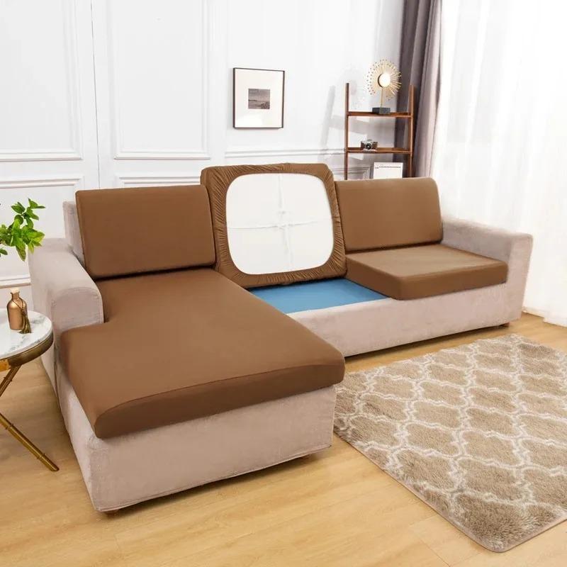 Elastic Stretch Sofa Cushion Cover For Living Room Pet-Friendly Washable Spandex Slipcover Custom Fitted Sofa Cover For Home