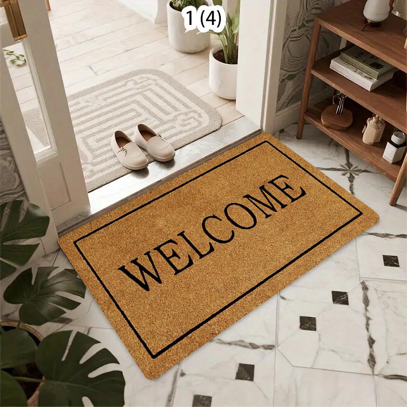 

Minimalist Text Welcome Carpet Indoor Entrance Doormat Living Room Kitchen Bedroom Decoration Door Mat 40cm x 60cm