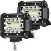 60W 4 Inch Universal Car LED Work Light Bar IP68 Waterproof 6000K White Light Die-cast Aluminum Alloy for Offroad Vehicles