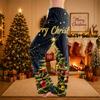 Women's Christmas Printed Pajama Pants Casual Holiday Sleepwear
