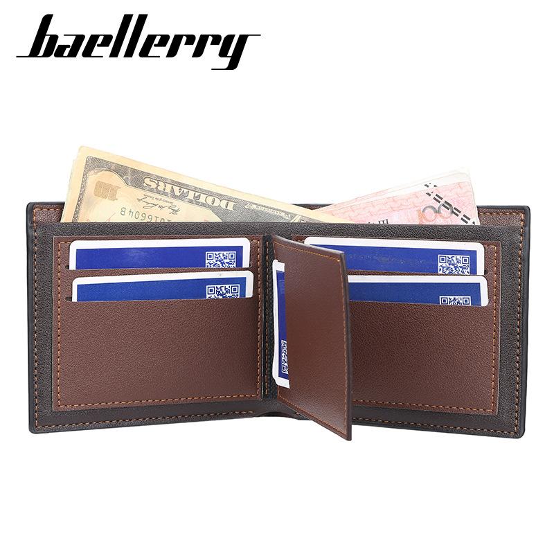 Men's Short Wallet Thin Multi-Card Wallet Youth Horizontal Open Wallet