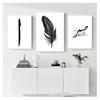 Islamic Wall Paintings Minimalist Decorative Pictures Home Decor Allah Islamic Wall Art Canvas Poster Black White Feather Print