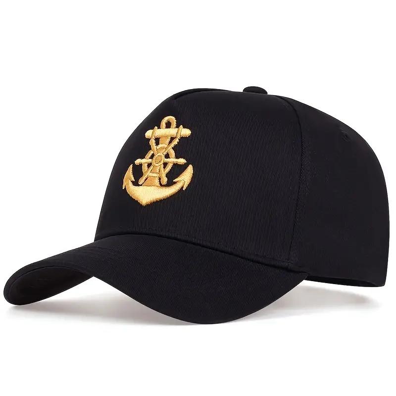 Hip Hop Baseball Caps For Men Women Cotton Anchor Embroidered Dad Hat Cotton Snapback Hip Hop Trucker Hats Outdoor Sun Hats