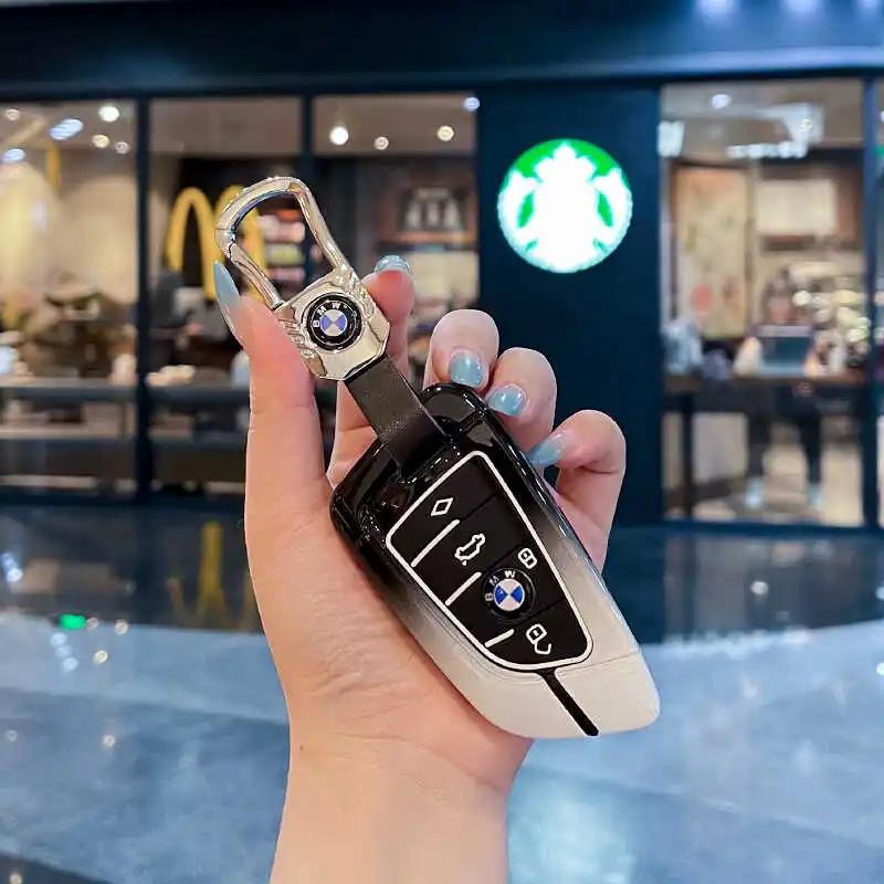 ABT1 Remote Car Key Case Cover Full Shell For Bmw F20 G20 G30 X1 X3 X4 X5 G05 X6 X7 G11 F15 F16 G01 G02 F48 Holder Keychain