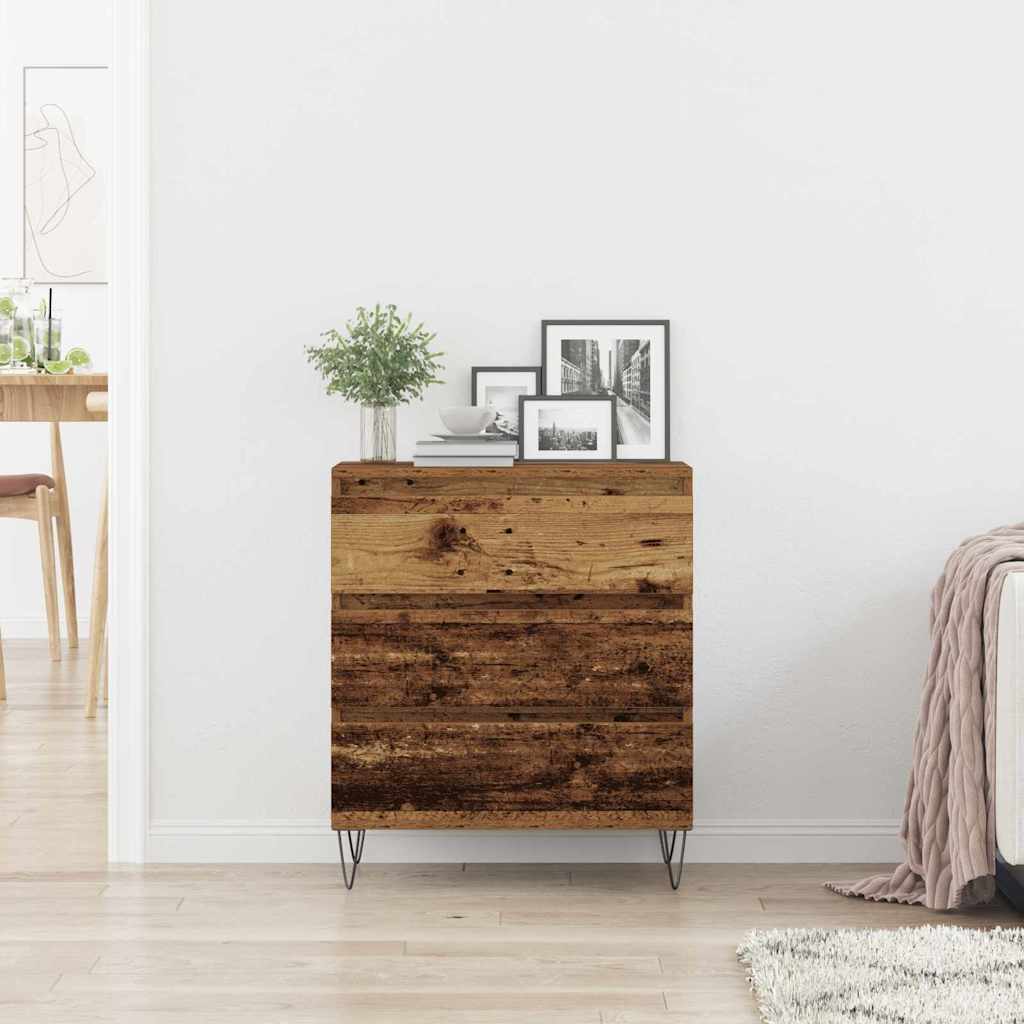 Sideboard with Drawers Reclaimed Wood Look 60 x 35 x 70 cm Engineered Wood