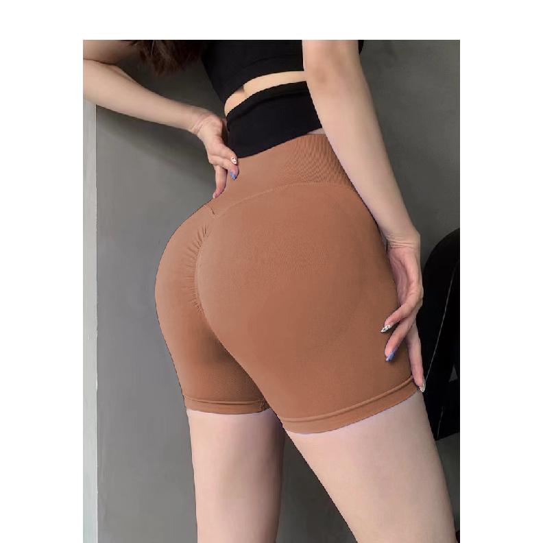 Yoga Shorts Seamless High Waisted Lifting Buttocks Peach Buttocks Summer Running Shorts Fitness Shorts For Women