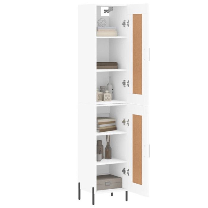 VidaXL Buffet haut Blanc 34,5x34x180 cm Bois d'ingénierie 3200457