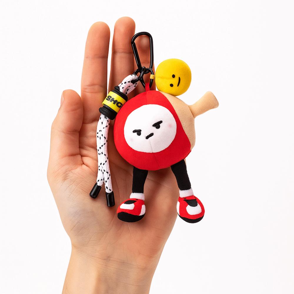 Fluffy Table Tennis Doll Pendant PP Cotton Sports Plush Keychain  Birthday Xmas Gift
