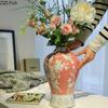 Blue and White Porcelain Ainted Vase Plant Pot Table Decoration Flower Arrangement Classical Flowers Vases Room Aesthetic Decor