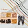 6 Grids Rock Style Nail Art Chains Mixed Metal Accents Classic Gothic DIY Nail Jewelry Accessories