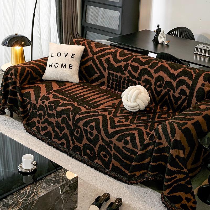 Simple Half-edge Velvet Sofa Cover Cloth Towel, Autumn and Winter Anti-cat Scratch Sofa Cover 2025 New All-inclusive One-piece Blanket