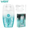 VGR 738 Hair Removal Device USB Rechargeable Electric Hair Removal Device Portable Women's Home Full Body Hair Removal Device with Detachable Blade