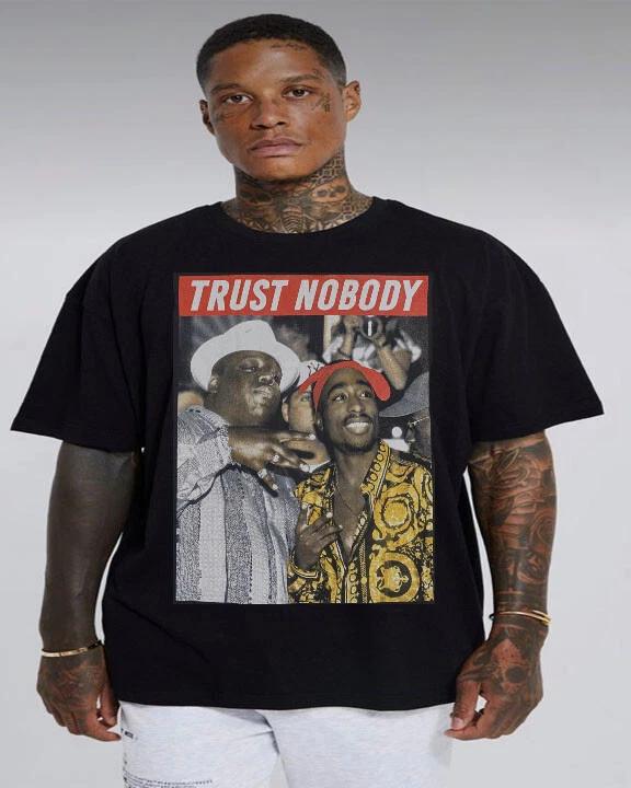 TUPAC BIGGIE TRUST NOBODY RAP HIPHOP  T-Shirt Men s SIZES XL