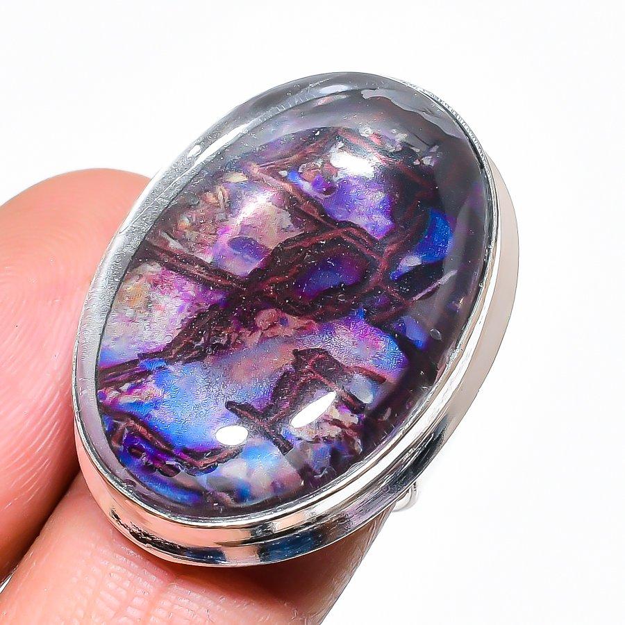 

Natural Spiny Oyster Gemstone 925 Sterling Silver Jewelry Ring Size 7 k9k44