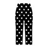 Women's Fashion Polka Dot Button Pocket Trousers Slit High Waist Sports Yoga Casual Cropped Pants