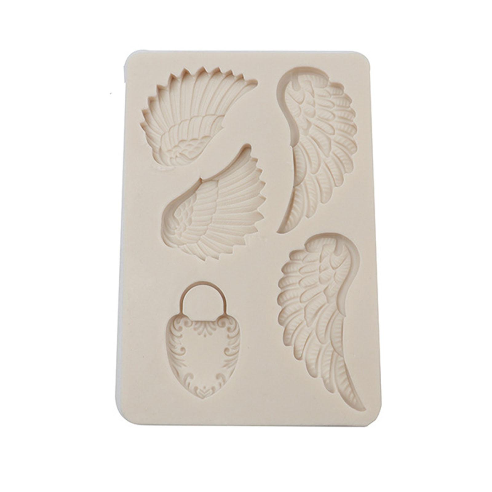 

Силиконовая форма для шоколада в форме крыльев ангела, формочки для конфет, гаджет для выпечки, антипригарный силиконовый материал для кухни, самодельная выпечка серый