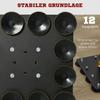 Boxing Stand, Two Speed Balls, Rotating Boxing Bar, Kick Pads, Height-Adjustable, Steel, 107 x 36 x 140-205cm