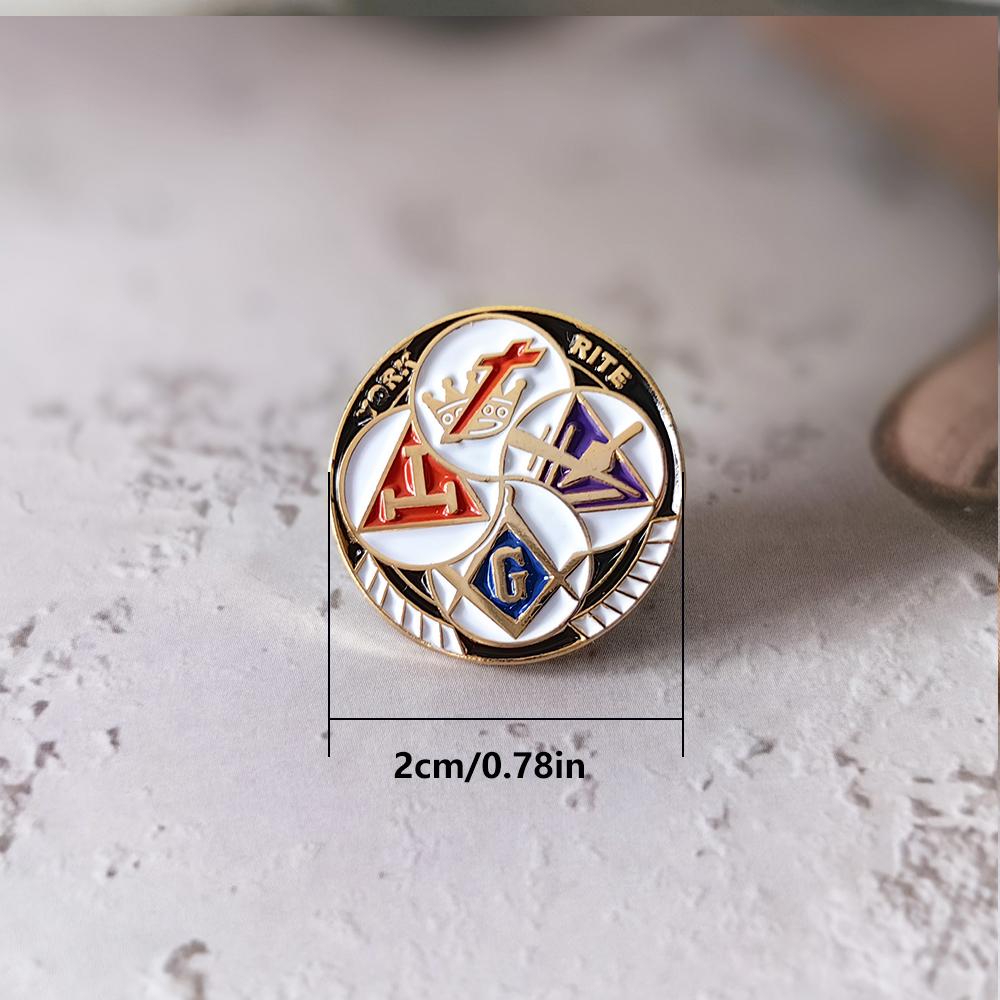 Masonic Lapel Pins Freemasonry Badge York Rite Gifts Mason Freemason Mason Symbol cm Accessory 2cm