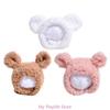 Pet Cat Cap Bear Ear Cat Hat Winter Warm Plush Pet Headwear Cosplay Photo Prop Kitten Puppy Party Costume Cat Accessories