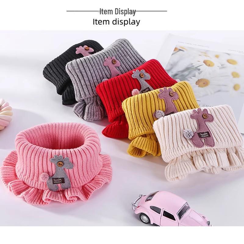 Autumn & Winter Knitted Baby Scarf - Cute Boys & Girls Neck Warmer, Thickened for Cold Weather