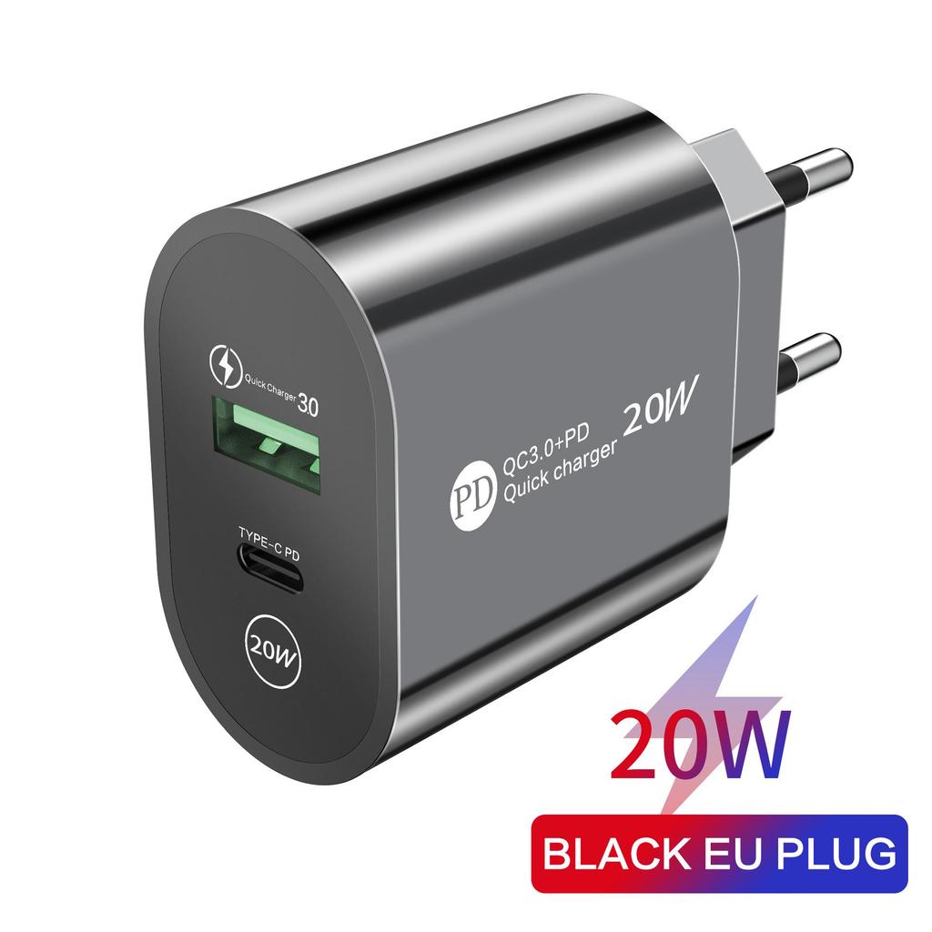 12W PD Fast Charger 2.4A EU/US Plug Type-C Adapter