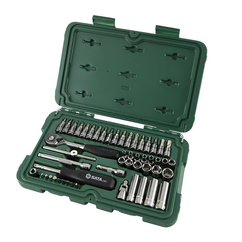 SATA 09002 1/4 inch Drive Socket Wrench Set 52-piece 1/4 inch Drive Set