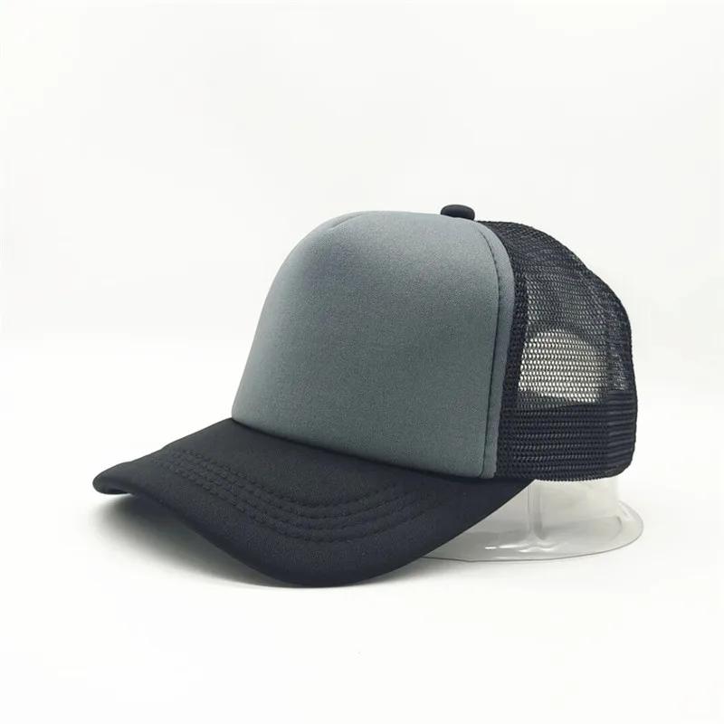 Unisex Cheaper 5 Panel Trucker Hat For Adult Summer Net Baseball Cap Men Women Sponge Mesh Adjustable Sun Hat Visor
