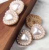 10uds-23MM Aleación Brillante Pedrería Perla Botones para Ropa DIY Costura de Ropa Botón Manualidades Costura Decorativa