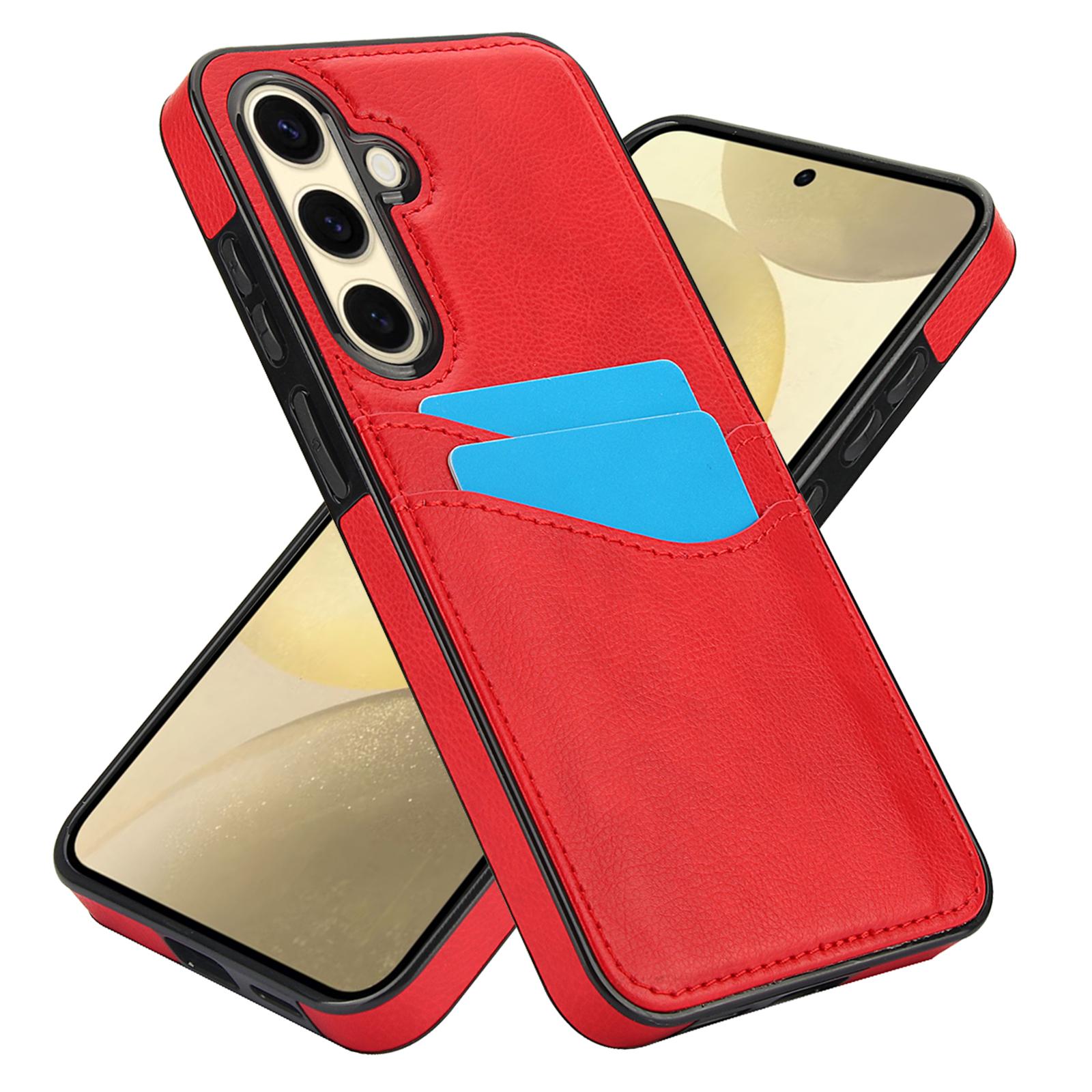 

For Samsung Galaxy S24 FE Case Card Slot Slim-Fit PU+TPU Mobile Cover B