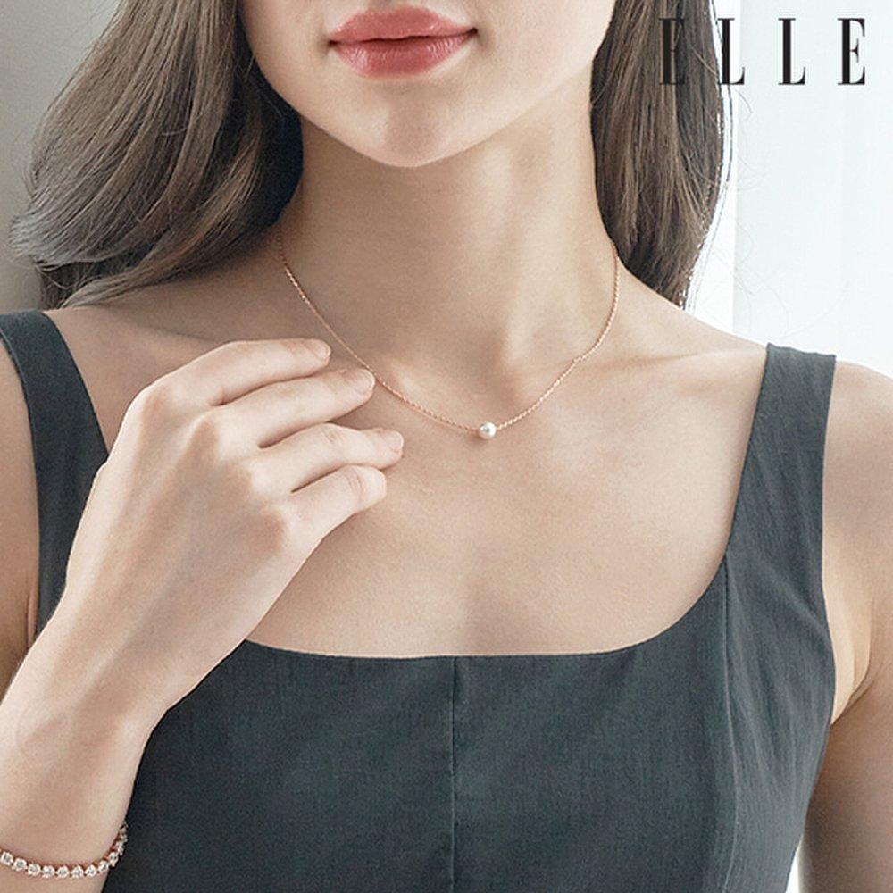 [Elle] 6mm Basic Pearl Necklace Elbrnn197