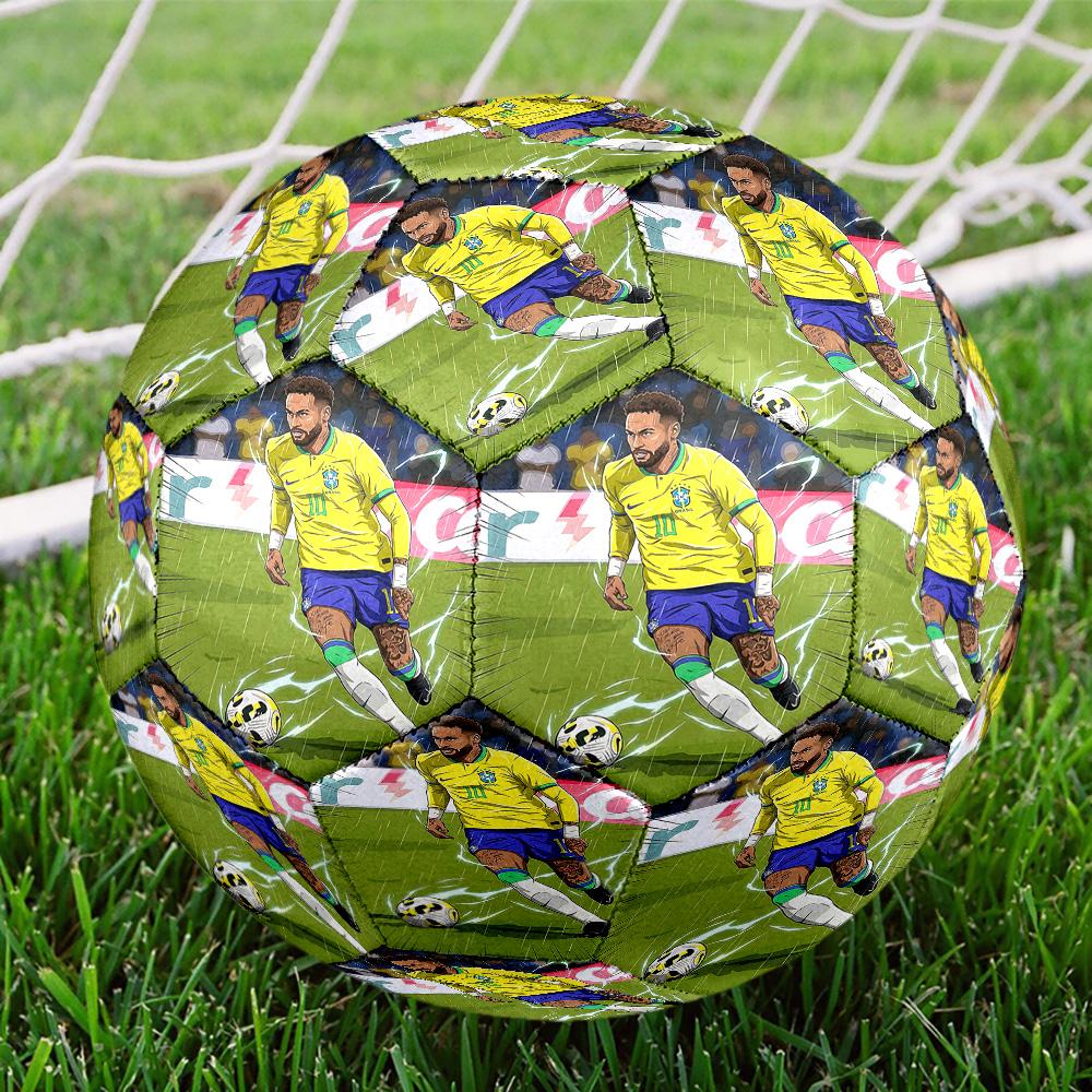 1pc Global Soccer Stars Size 5 Football Soccer Balls, Competition Sport Football Indoor And Outdoor Training Ball.Q702026