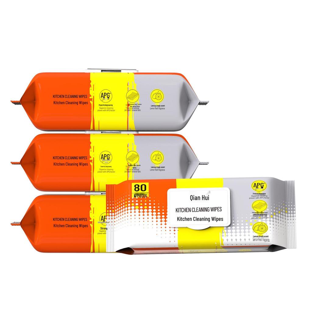 Penguin XL Kitchen Wet Wipes for Oil & Stain Removal - Thickened Household Cleaning Towels